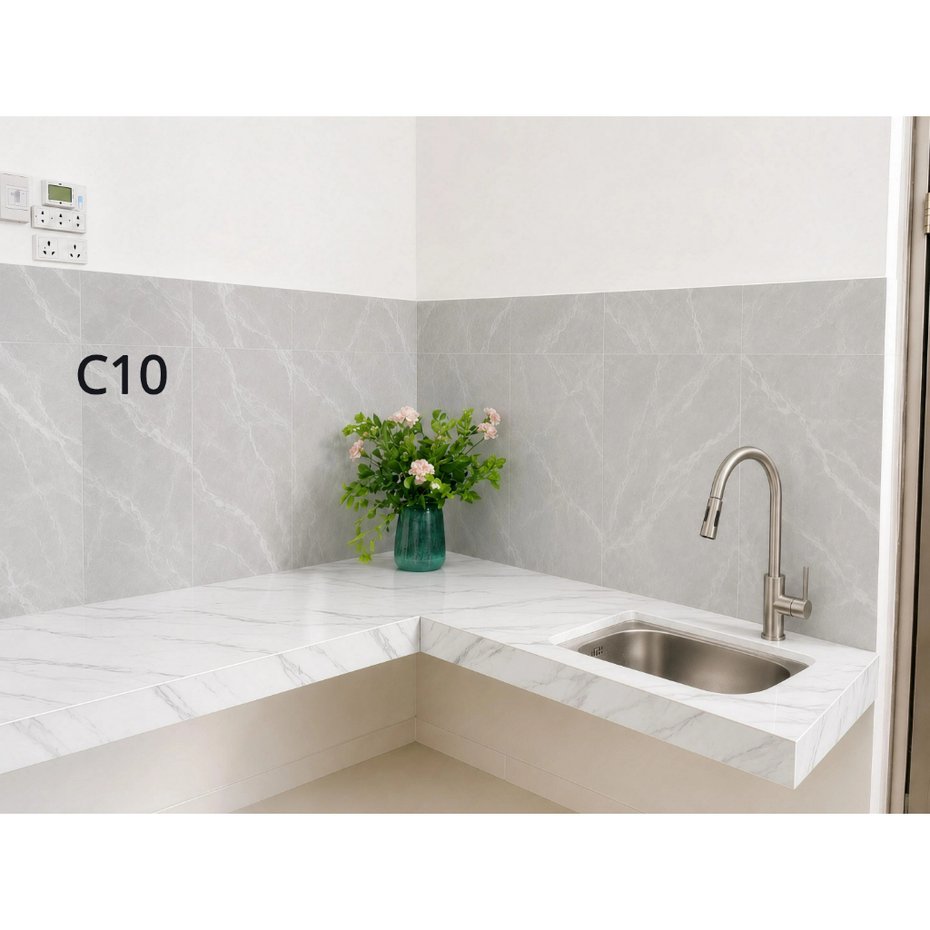 Giấy dán bếp 60*3m - sẳn keo - chống thấm - dễ thi công - tráng nhôm