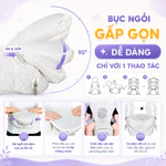 Địu Ngồi Gấp Gọn Jumysie F8 Flyknit 5D, Bệ Hợp Kim Nhôm Góc 145°, Đai Hông 14cm, Bé 0–36 Tháng — ảnh 3