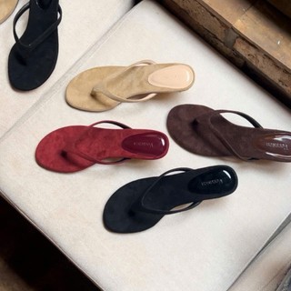 [V-008] Giày cao gót nữ mũi tròn quai xỏ ngón gót nhọn cao 4cm dễ mang hàng ngày, chất liệu da lộn By Verasca - V008