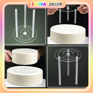 Set 10 Bộ Giá Chồng Tầng Bánh Kem - Bánh Rau Câu, Phụ Kiện Trang Trí Bánh Sinh Nhật DUHA 001