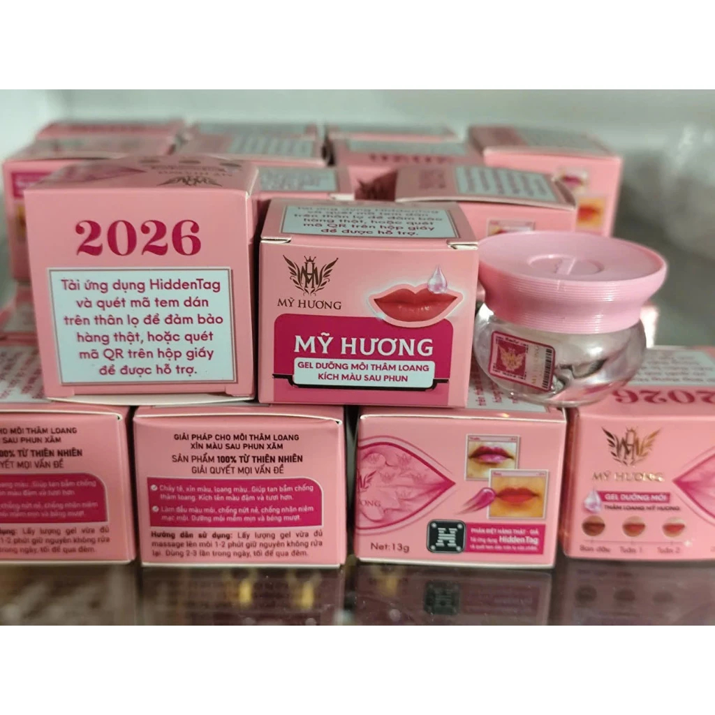 [MẪU MỚI 2026] Sáp dưỡng môi Mỹ Hương (handmade) chống thâm loang, nứt nẻ chuẩn hãng