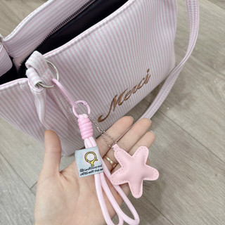 [LM2620] Túi Công Sở Tote Vải Kẻ Nhỏ Merci Tặng Kèm Charm Sao Hàng Thời Trang Xinh