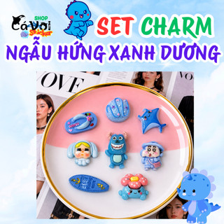 Bộ Set Charm 8 Món Ngâu hứng Tone màu xanh dương