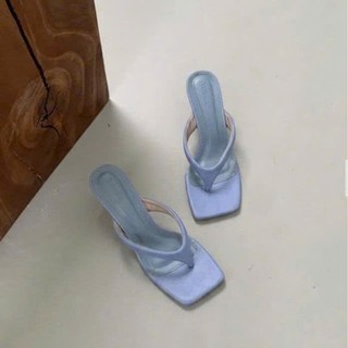 [V-005] Giày cao gót nữ quai xỏ ngón mĩ vuông cao 3,5cm dễ mang hàng ngày, chất liệu da PU lì By Verasca - V005