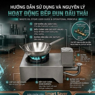 [HOT] BẾP DẦU THẢI CAO CẤP – CHÁY MẠNH TIẾT KIỆM KÈM BỄ THỔI LỬA 199K từ lò – Tiết kiệm chi phí nấu ăn hàng ngày