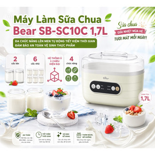 ( HCM HỎA TỐC 2H ) Máy Làm Sữa Chua Bear SB-SC10C, 1.7Lít Lên Men Tự Động Tiết Kiệm Thời Gian Đảm Bảo An Toàn Vệ Sinh