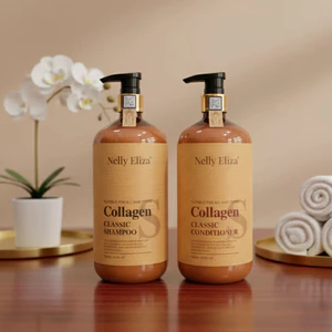 Dầu gội xả Nelly Eliza Collagen phục hồi tóc siêu mượt, Giúp mọc tóc, Chăm Sóc Tóc Từ Sâu Bên Trong