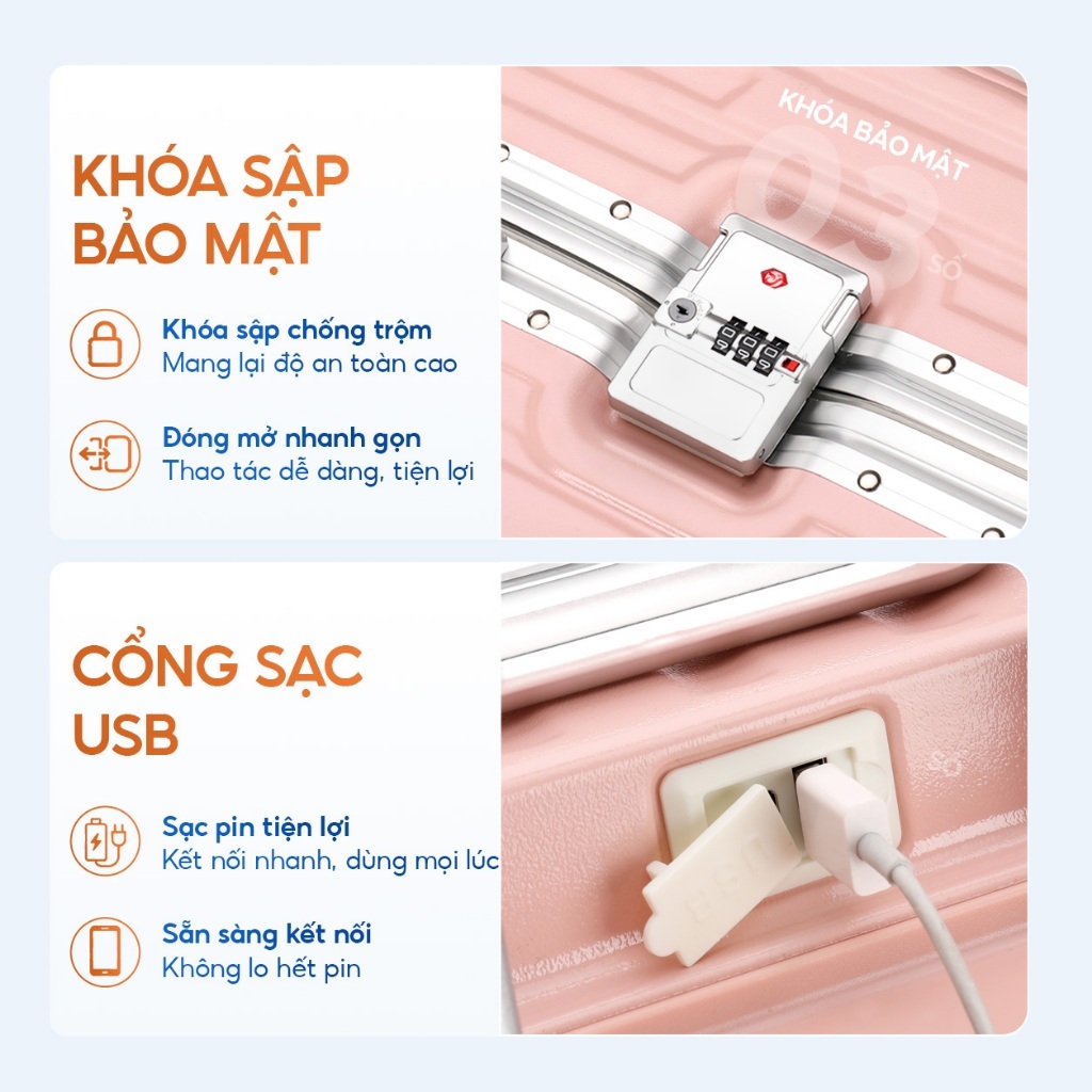 Vali Du Lịch 9066 Bamozo Size 28 Cao Cấp Bo 4 Góc Chống Va Đập Bảo Hành 5 Năm_9066 | BigBuy360 - bigbuy360.vn