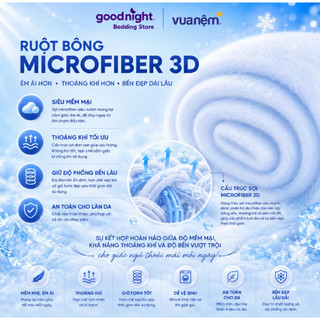 Chăn mùa hè mát lạnh Vua Nệm Goodnight Snowsilk cho bé, Mền cotton lạnh 2mx2m2 thoáng khí mềm mịn