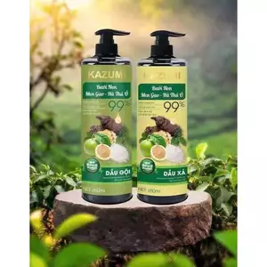 Bộ Gội Xả Kazumi 650ML – Bưởi Non + Men Gạo + Hà Thủ Ô – Nuôi Dưỡng Tóc Chắc Khỏe, Suôn Mượt