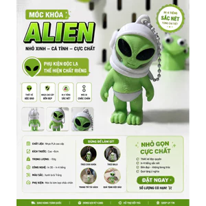👽 Móc Khóa Alien In 3D Cao Cấp – Figure Mini Dễ Thương Treo Balo, Quà Tặng Độc Lạ