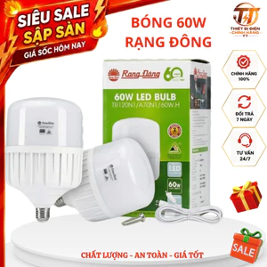 Bóng đèn led, đèn led trụ Rạng Đông 60W đui E27 ánh sáng trắng siêu sáng tiết kiệm điện