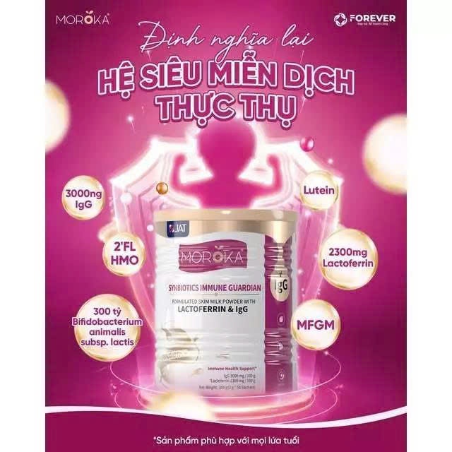 Bột Tăng Đề Kháng Lactoferrin MOROKA Synbiotics Hỗ Trợ Tiêu Hóa, Trí Não, Thị Lực