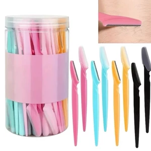 Hộp 40Dao Cạo Lông Mày Định Hình, Cắt Tỉa Lông Mày, Nhiều Màu Sắc