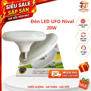 Bóng đèn led, đèn led UFO Nival 20W đui E27 siêu sáng chống côn trùng tiết kiệm điện