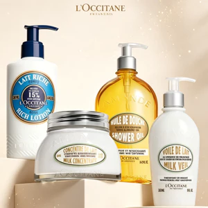 Kem Dưỡng Thể L’Occitane 250ml Almond Milk Concentrate 200ml Almond Shower Oil
