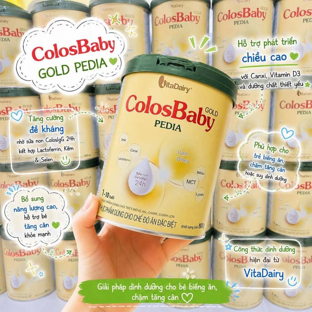 Sữa Bột ColosBaby Gold Pedia 800g (1 - 10 tuổi)