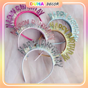 Set 10 Cài Tóc Nhựa Happy Birthday Đội Đầu Trang Trí Sinh Nhật, Phụ Kiện Chụp Hình DUHA 003