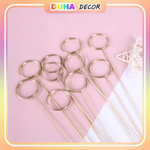 Combo 100 Que Cắm Thiệp, Cài Banner Cho Giỏ Hoa Chất Liệu Kim Loại DUHA 009