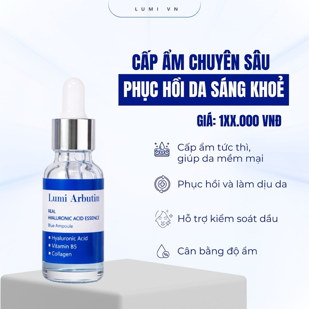 Serum Lumi Arbutin Cấp Ẩm Hỗ Trợ Làm Dịu Da Cân Bằng Độ Ẩm Giúp Da Mềm Mịn Sáng Khỏe