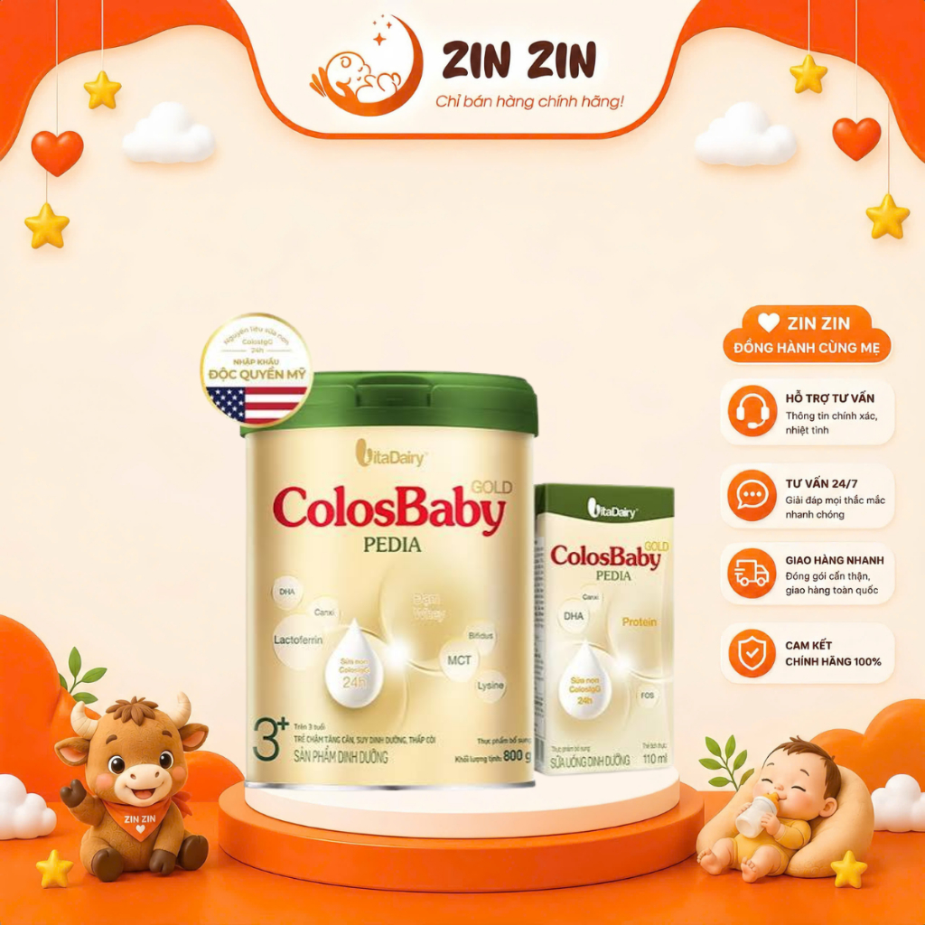 Sữa Bột ColosBaby Gold Pedia 800g (1 - 10 tuổi)