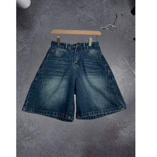 [Cứu Tinh Đùi To] Quần Bò Lửng Bermuda Mei clothing shop - Form Rộng Ống Suông - Thiết Kế Ly Chéo Bụi Bặm Trẻ Trung