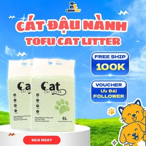 Cát Đậu Nành Cho Mèo Tofu Cat Litter 6L Thấm Hút - Khử Mùi - Xả Bồn Cầu