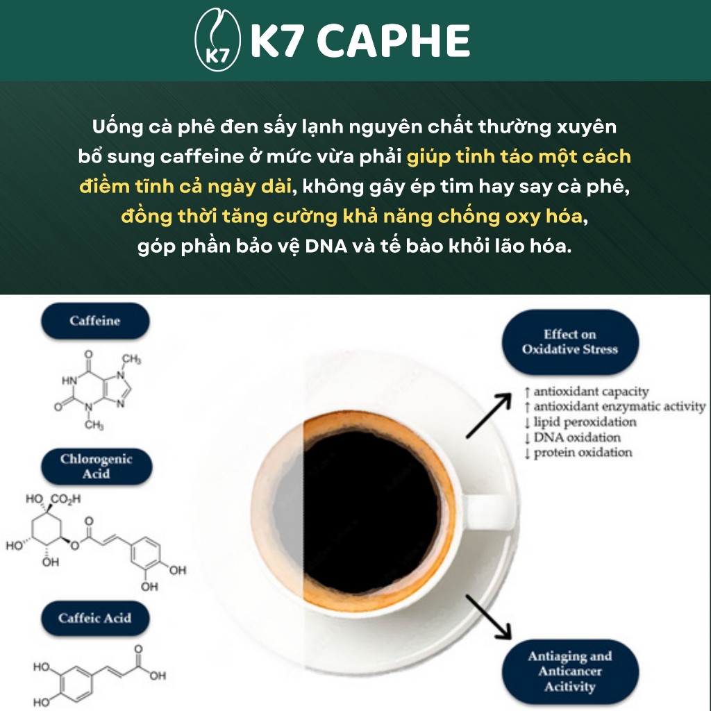 [Trải nghiệm tiết kiệm] Bộ 7 que cà phê sấy lạnh K7 đậm vị ngon như cold brew - 100% Arabica & Robusta - Không ép tim