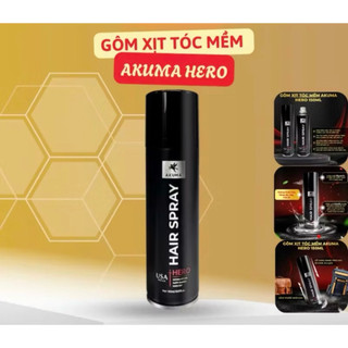 [SALE 7-7] Keo Xịt tóc AKUMA HERO 150ml định hình kiểu tóc tự nhiên, tóc bồng bềnh, hương nước hoa