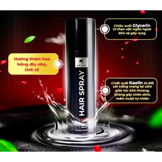 [SALE 7-7] Keo Xịt tóc AKUMA HERO 150ml định hình kiểu tóc tự nhiên, tóc bồng bềnh, hương nước hoa