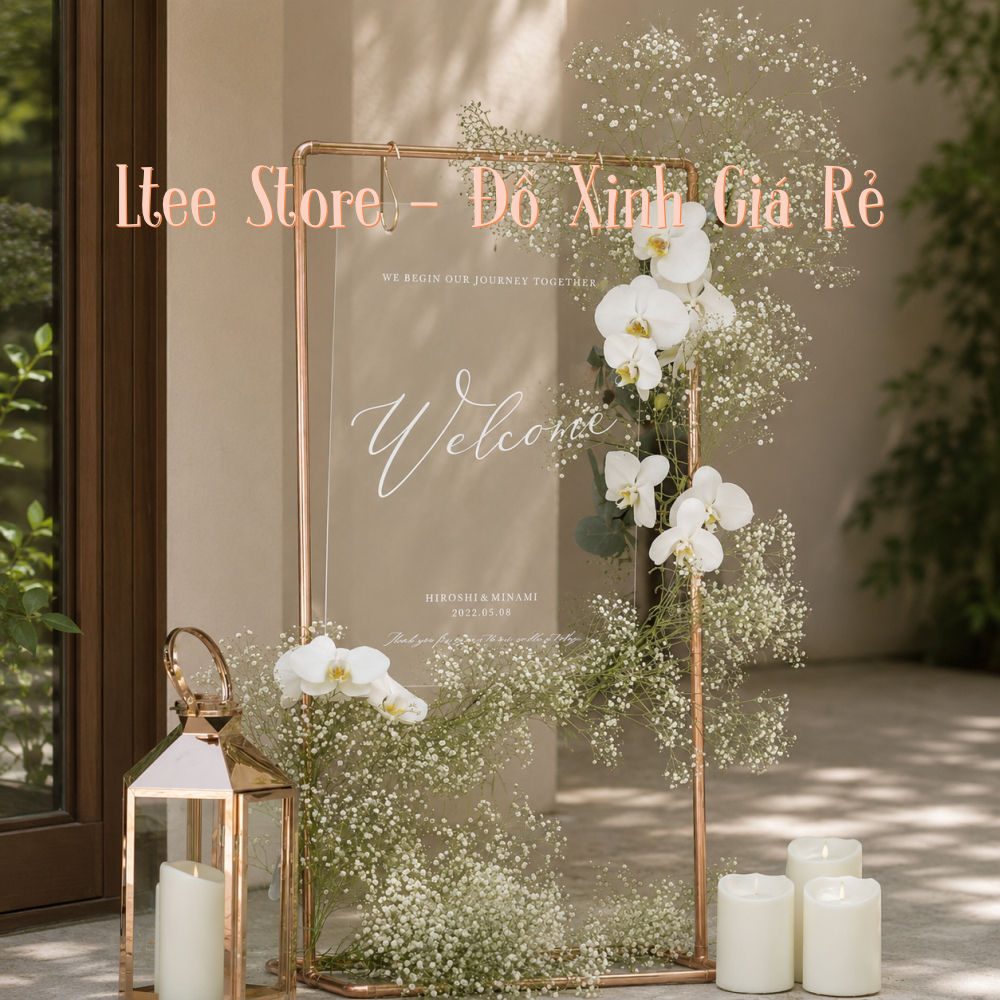 Bảng Welcome Mica Trong Suốt Acrylic Cao Cấp - Bảng Đón Khách Cưới, Sinh Nhật, Khai Trương, Sự Kiện Theo Yêu Cầu