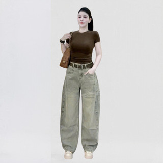 [Siêu Hack Chiều Cao] Quần Jean Baggy Nữ Mei clothing shop - Cạp Siêu Cao Giấu Bụng - Đường May Ly Dọc Kéo Dài Chân Đỉnh