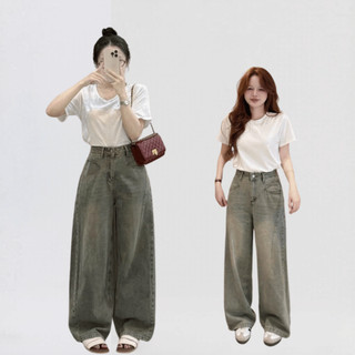 [Siêu Hack Chiều Cao] Quần Jean Baggy Nữ Mei clothing shop - Cạp Siêu Cao Giấu Bụng - Đường May Ly Dọc Kéo Dài Chân Đỉnh