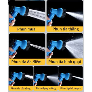 Bộ Vòi Xịt Tăng Áp 7 Chế Độ Phun Dây Bọc Dù Siêu Bền Chống Xoắn 5M Giải Pháp Tưới Cây & Rửa Xe Đa Năng Chống Nắng Bền Bỉ