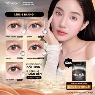 Lens cho mắt thở VIVIMOON kính áp tròng cận 14.2mm, hạn sử dụng 6 tháng, giá 1 chiếc (1 bên mắt)