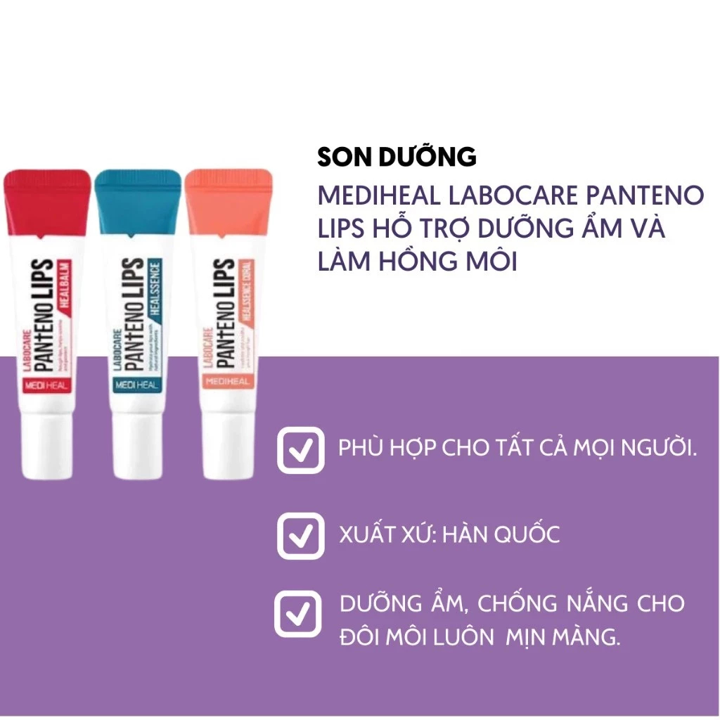 Son Dưỡng MEDIHEAL LABOCARE PANTENO LIPS Giúp Làm Mềm Và Giảm Thâm Môi - Ever Queen