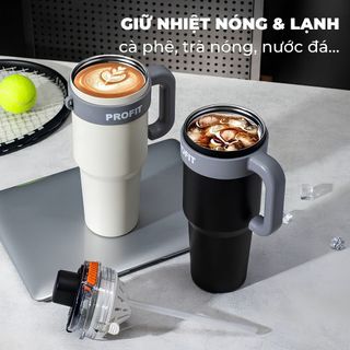 Bình Nước Giữ Nhiệt Cao Cấp ANREE 1250ml - Inox 316 Có Tay Cầm, Lõi Lọc Trà - Giữ Nhiệt Nóng, Lạnh, Vừa Khay Cốc Ô Tô