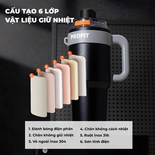 Bình Nước Giữ Nhiệt Cao Cấp ANREE 1250ml - Inox 316 Có Tay Cầm, Lõi Lọc Trà - Giữ Nhiệt Nóng, Lạnh, Vừa Khay Cốc Ô Tô