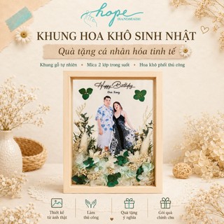 Khung Hoa Khô Sinh Nhật Handmade 3D, Quà Tặng Cá Nhân Hóa Từ Ảnh Thật Cho Người Thân Bạn Bè