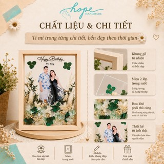Khung Hoa Khô Sinh Nhật Handmade 3D, Quà Tặng Cá Nhân Hóa Từ Ảnh Thật Cho Người Thân Bạn Bè