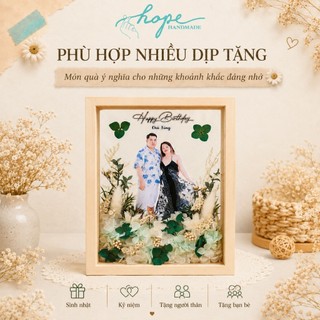 Khung Hoa Khô Sinh Nhật Handmade 3D, Quà Tặng Cá Nhân Hóa Từ Ảnh Thật Cho Người Thân Bạn Bè