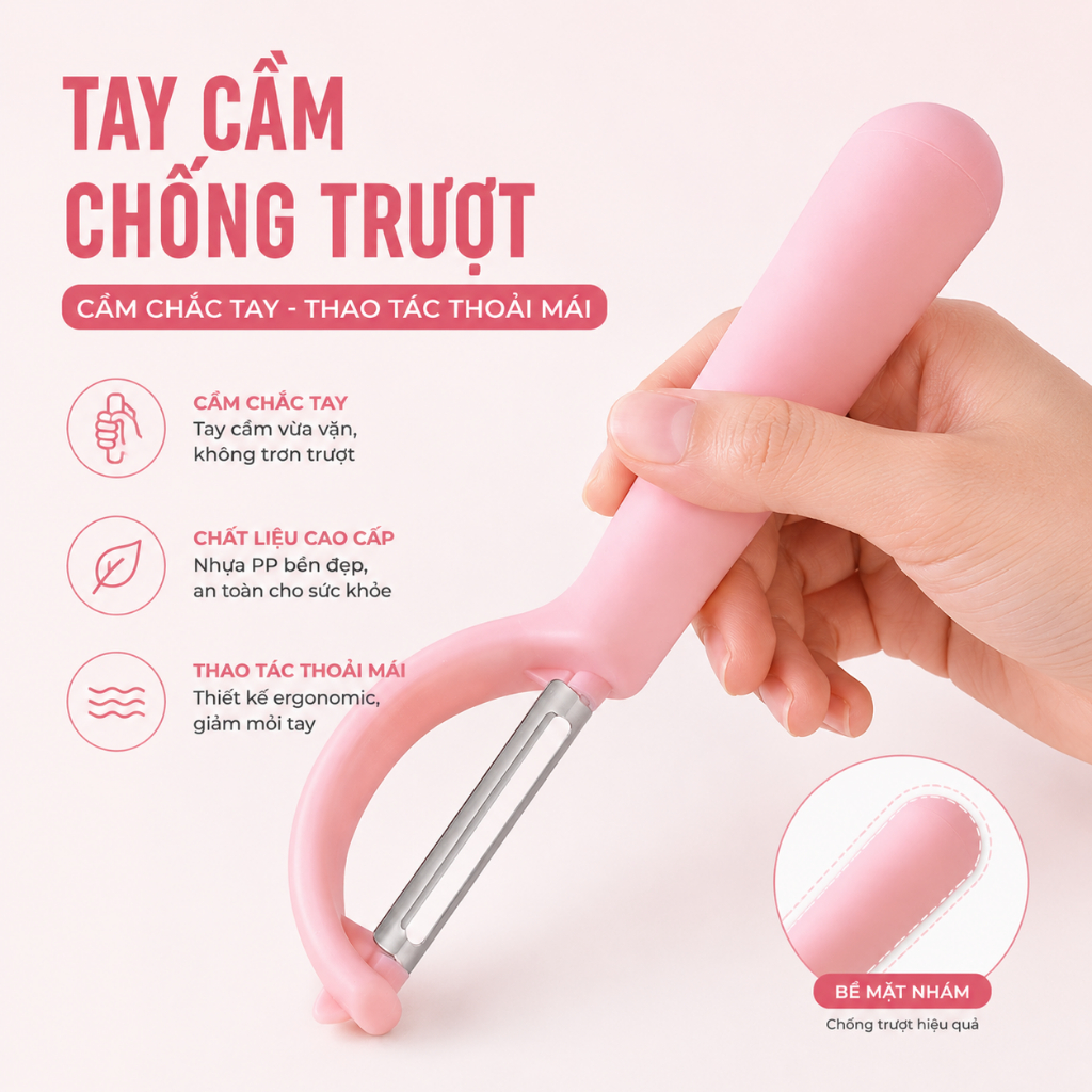 Nạo Rau Củ Quả Đa Năng Inox Không Gỉ Cao Cấp - Dao Gọt Vỏ Khoai Tây Cà Rốt Dưa Leo Táo Sắc Bén