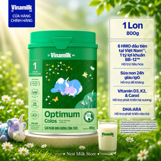 Sữa Bột Vinamilk Optimum Colos Số 1 (0-12 Tháng) - Sữa Tăng Đề Kháng & Tiêu Hóa Cho Bé (Lon 350g / 800g)