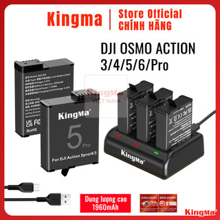 KingMa DJI Osmo Action 3 4 5 6 Pro | Pin và dock sạc máy quay action cam DJI Osmo Action 3 4 5 6 Pro