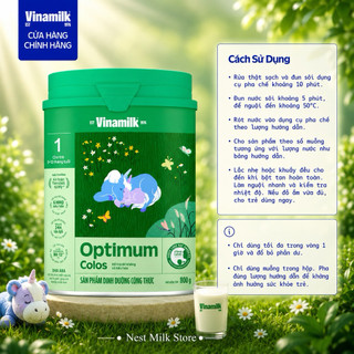 Sữa Bột Vinamilk Optimum Colos Số 1 (0-12 Tháng) - Sữa Tăng Đề Kháng & Tiêu Hóa Cho Bé (Lon 350g / 800g)