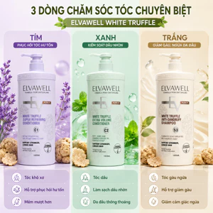 Dầu gội Elvawell size 1000ml - Giảm rụng tóc, hỗ trợ mọc tóc hiệu quả- Phù hợp cho cả gia đình