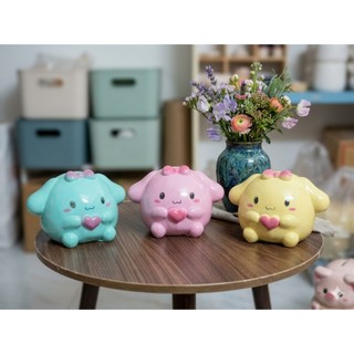 (Xả Kho) Lợn/Heo/Ống tiết kiệm Cinnamoroll tai dài thạch cao có 5 màu, làm quà tặng và trang trí cho mọi người lựa chọn.