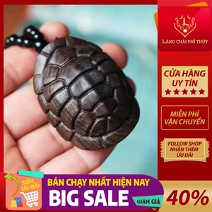 Dây chuyền/Vòng cổ nam nữ trầm hương, mặt dây mai rùa phong thủy, phụ kiện thời trang hằng ngày