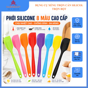 Phới Dẹt Silicon Chịu Nhiệt Cao, Xẻng Trộn Bột Đa Năng, Dụng Cụ Lật Chiên Rán Chống Dính Nhà Bếp