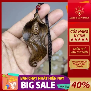 Dây chuyền trầm hương Quan Âm lá sen, phụ kiện trang trí, phụ kiện thời trang